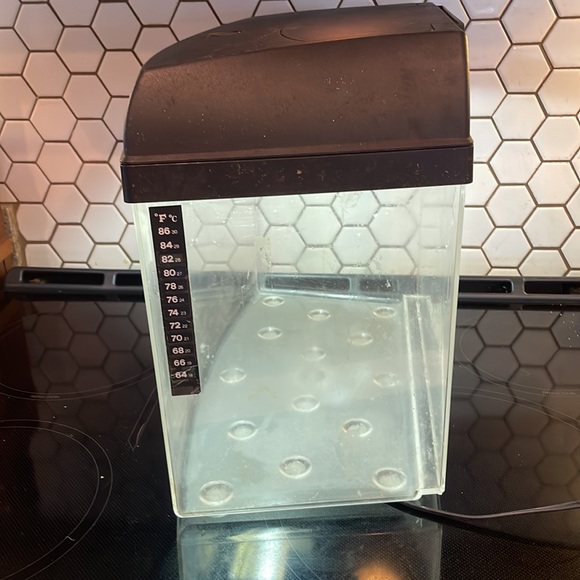 Plastic Fish tank 5 gallon aquarium hood filter heater light bundle - Picture 4 of 12